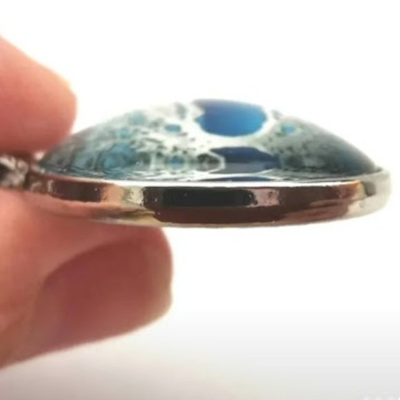 Vintage Style Dragon's Eye Gemstone Keyring or Unique Bag Charm Measures 2.15" - Picture 4 of 4